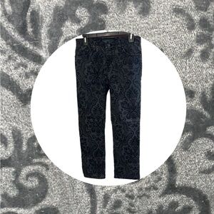 Lauren Ralph Lauren Black Patterned Straight Leg Jeans